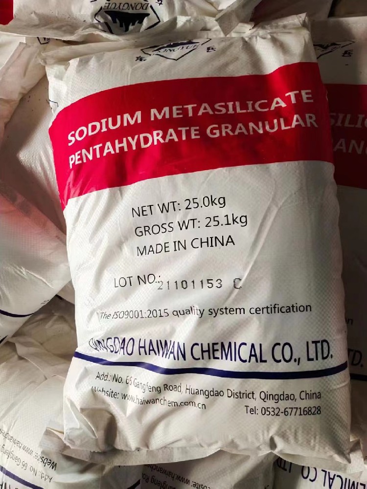 五水偏矽酸鈉